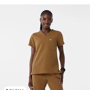 Figs Earth Catarina One-Pocket Scrub Top Size M Medium